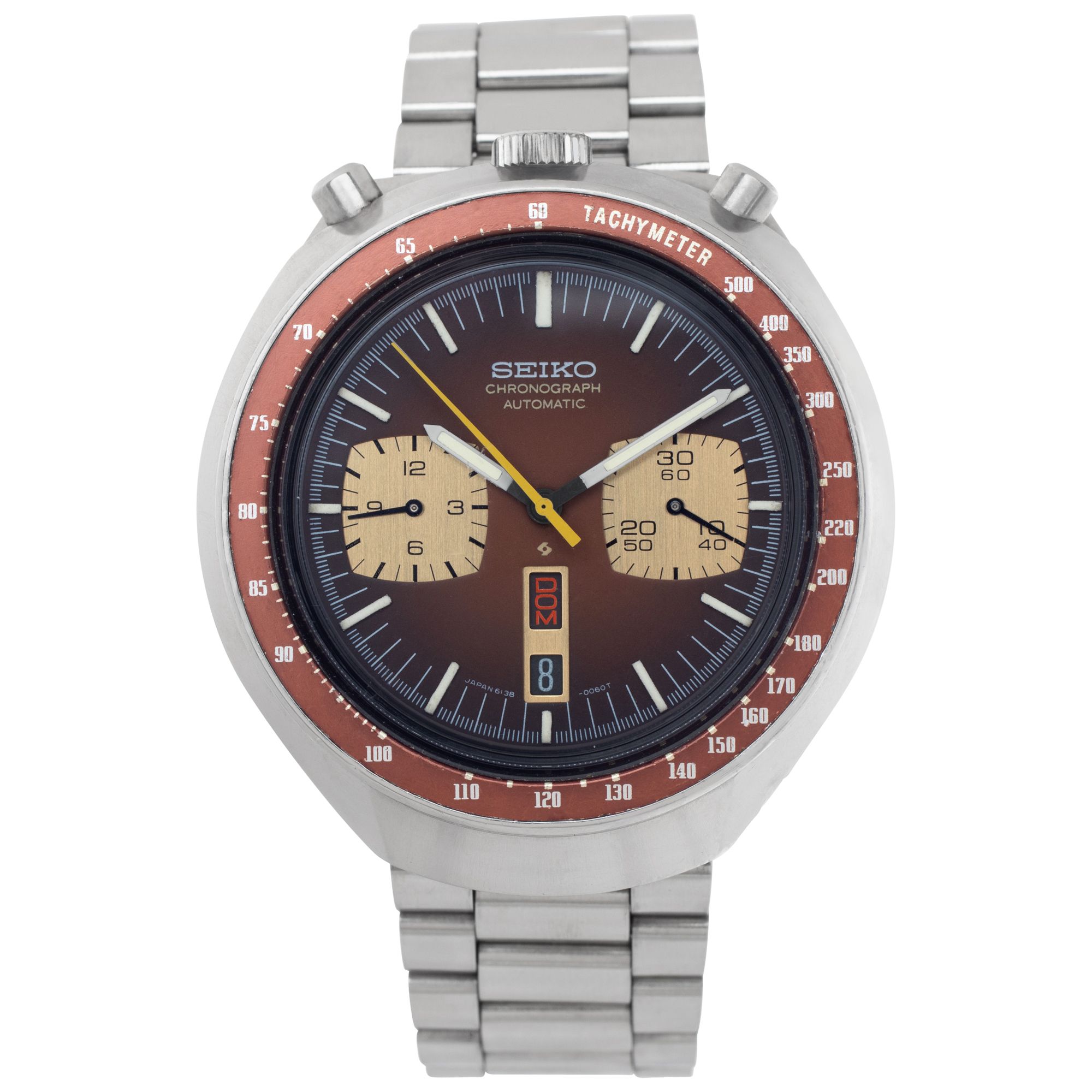 えーすけ w1511] SEIKO 6138-8000 Panda Overhauled Chronograph 23J