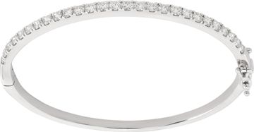 Semi-eternity diamond bangle with 2.00 carats in brilliant round cut diamonds set in 14k white gold Semi-eternity diamond bangle with 2.00 carats in brilliant round cut diamonds set in 14k white gold Bracelet Collection