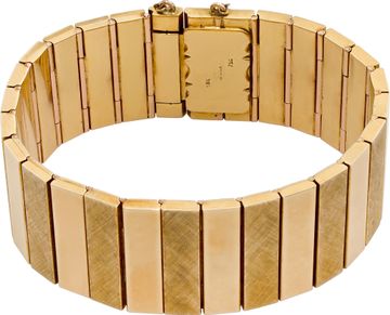 Shiny satin bracelet in 18k yellow gold Bracelet Collection