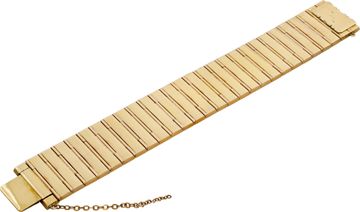 Shiny satin bracelet in 18k yellow gold