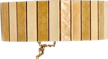 Shiny satin bracelet in 18k yellow gold