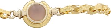 Sidra heart diamond and rose quartz necklace in 18k white, rose and yellow gold