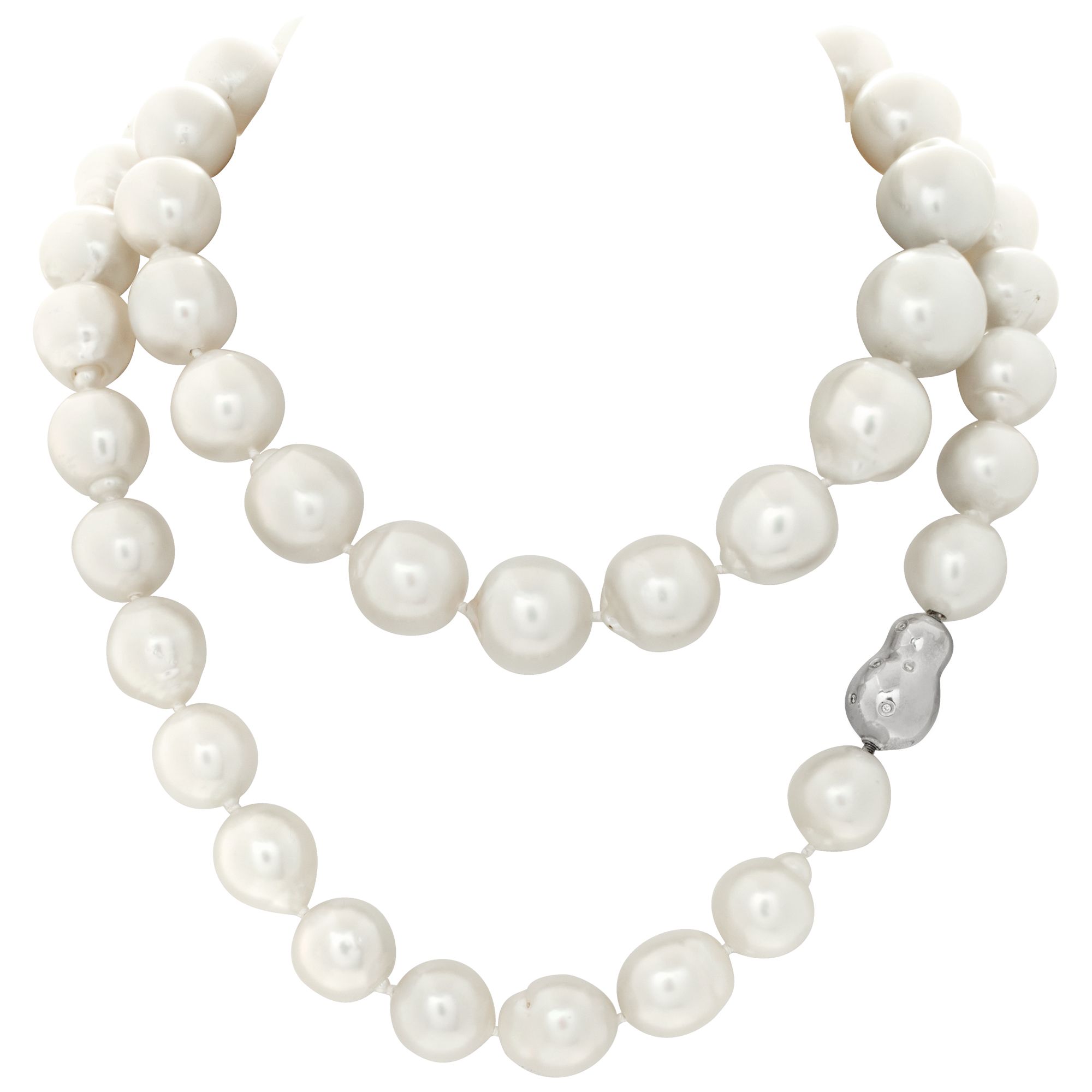 アクセサリー oyster baroque pearl necklace Baroque South Sea Pearl sautoir necklace, 18 to 14 mm. 34