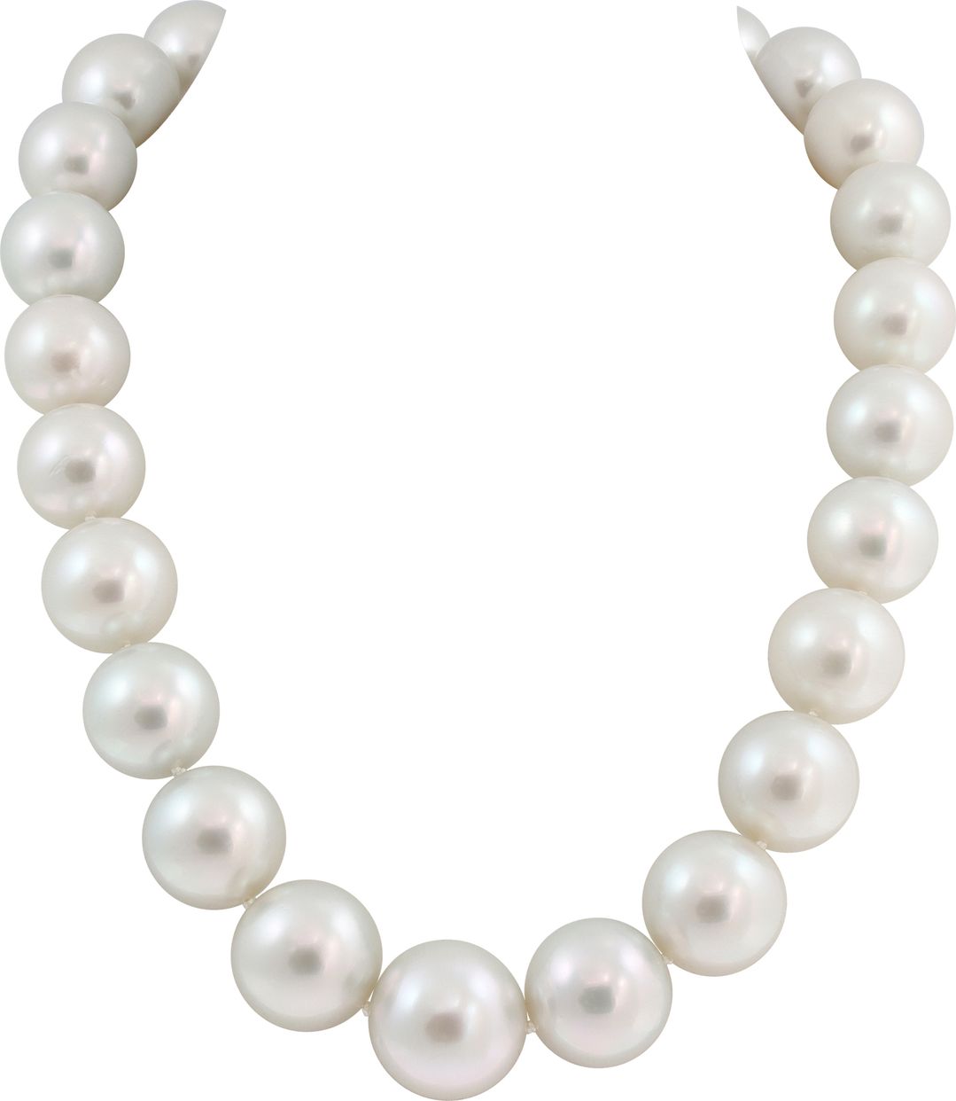 South Sea Pearl necklace with 18k white gold pave diamond