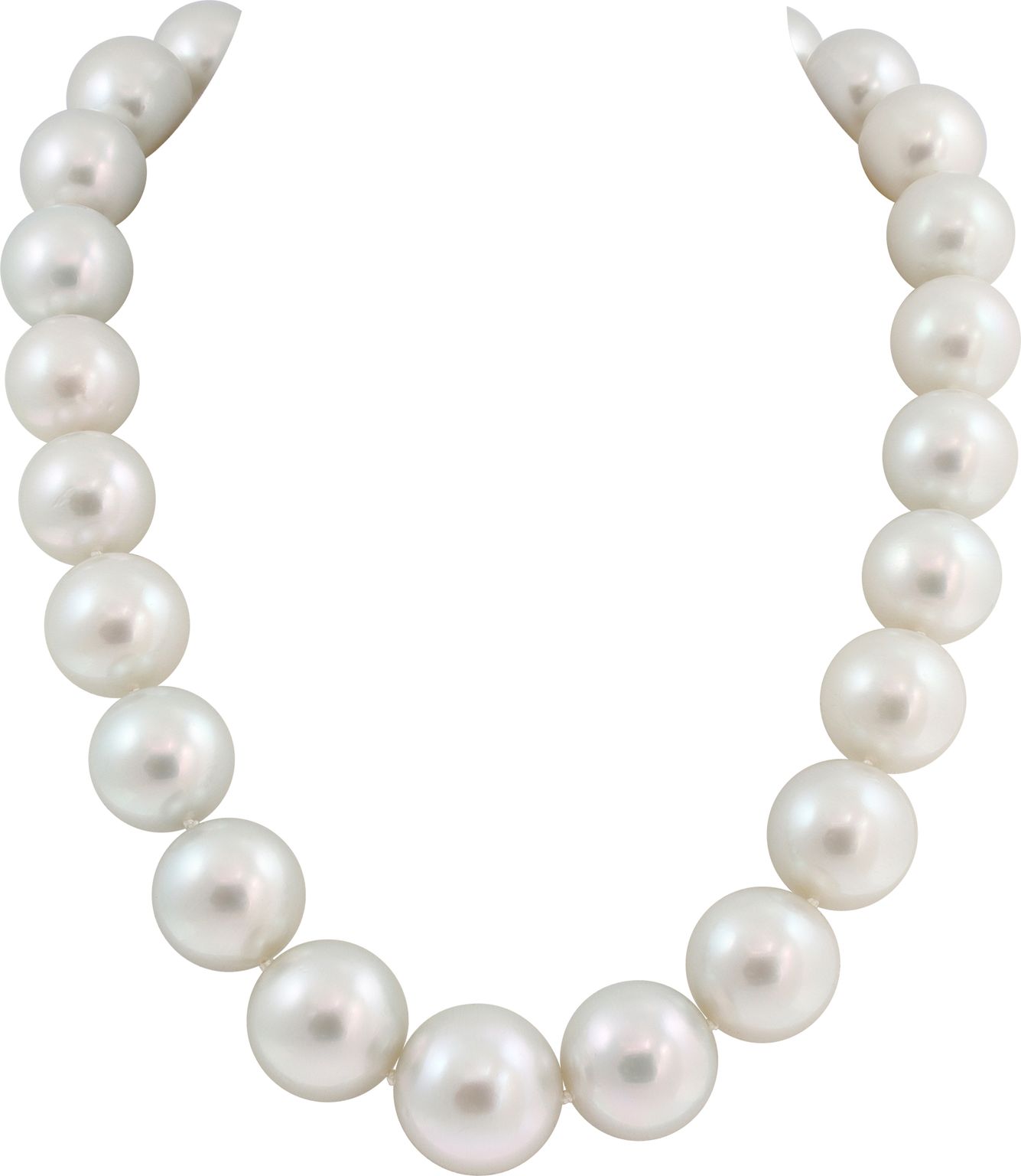South Sea Pearl necklace with 18k white gold pave diamond