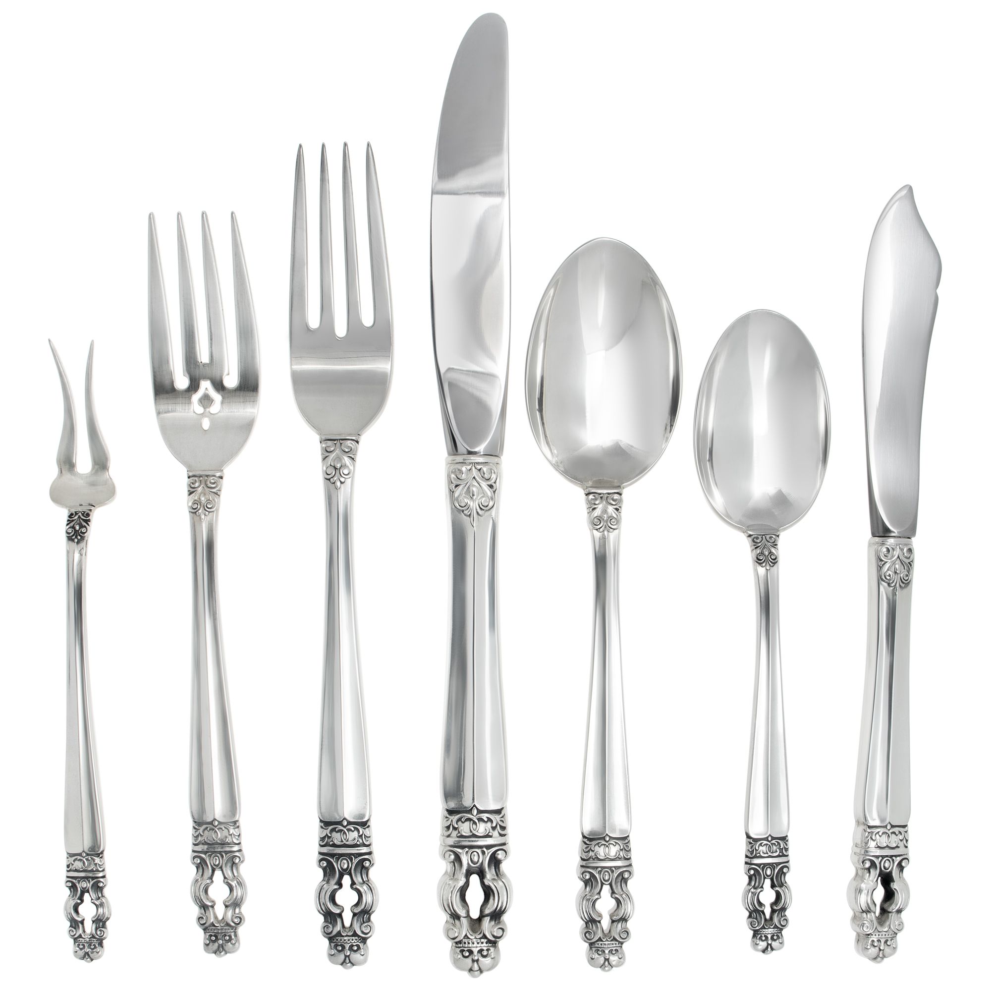 sterlng silver 銀食器　約200g SOVEREIGN HISPANIA , patented in 1968 by Gorham- 5 Place |