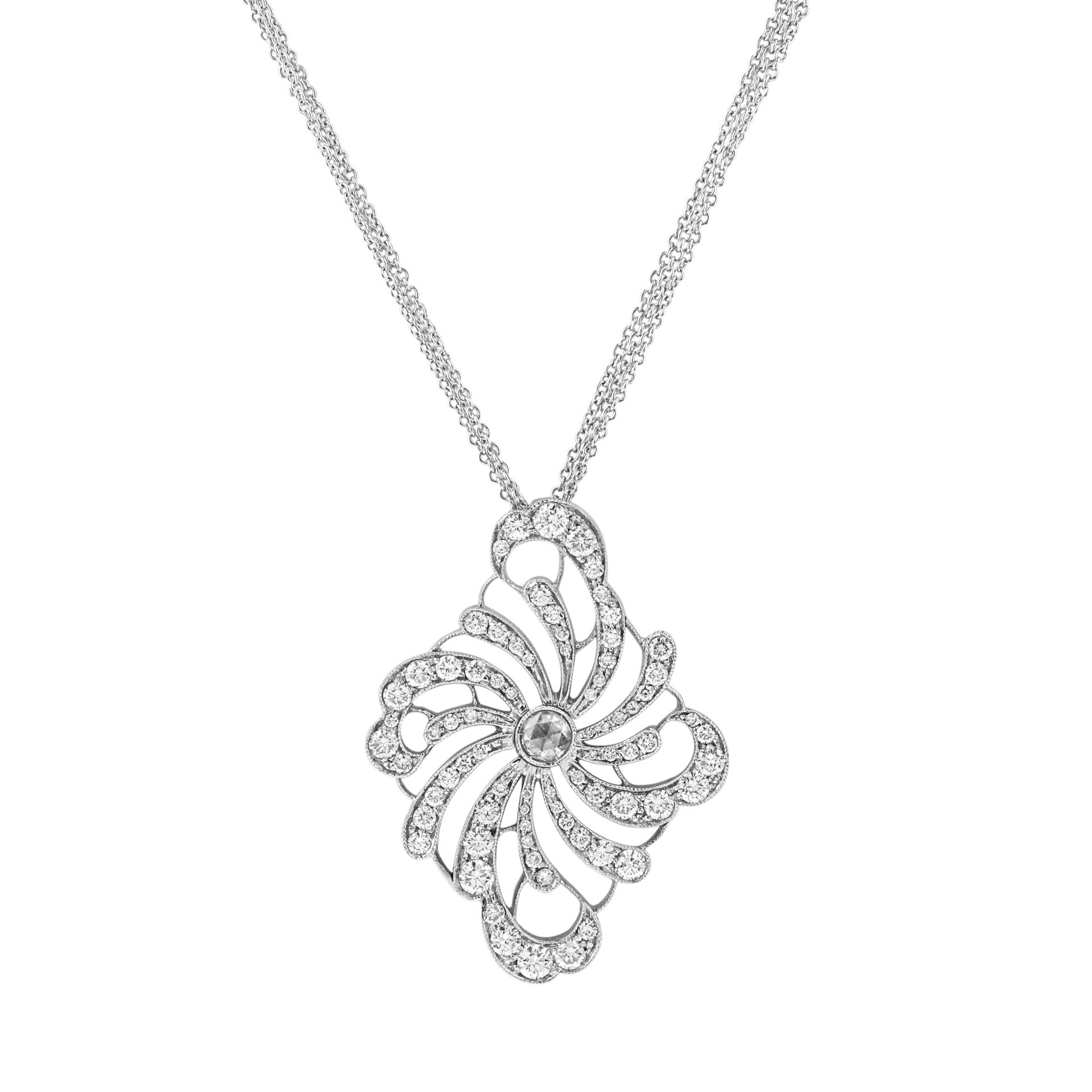 Stefan Hafner Necklace in 18k white gold | Gray & Sons Jewelers