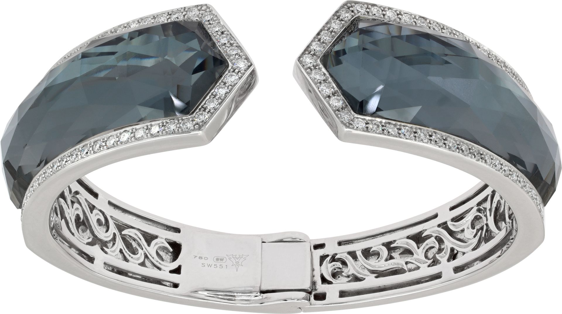 Stephen Webster 18k White Gold Quartz Doublet & Diamond |