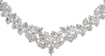 Diamond Necklace,total approx 50 Ct,18k.Marquise,Pear,Round Brilliant diamonds