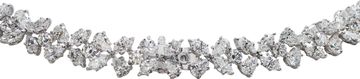 Diamond Necklace,total approx 50 Ct,18k.Marquise,Pear,Round Brilliant diamonds