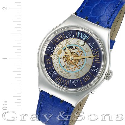Preowned Swatch Tresor Magique platinum 36mm auto watch |