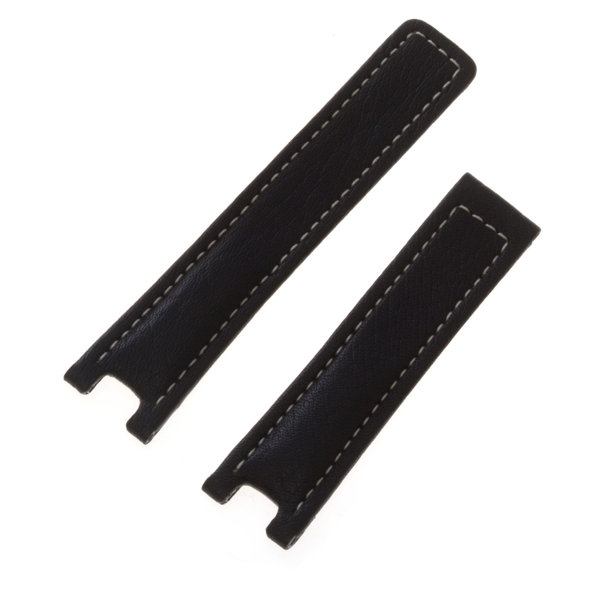 Tag Heuer black leather strap for deployant buckle 19 x 17