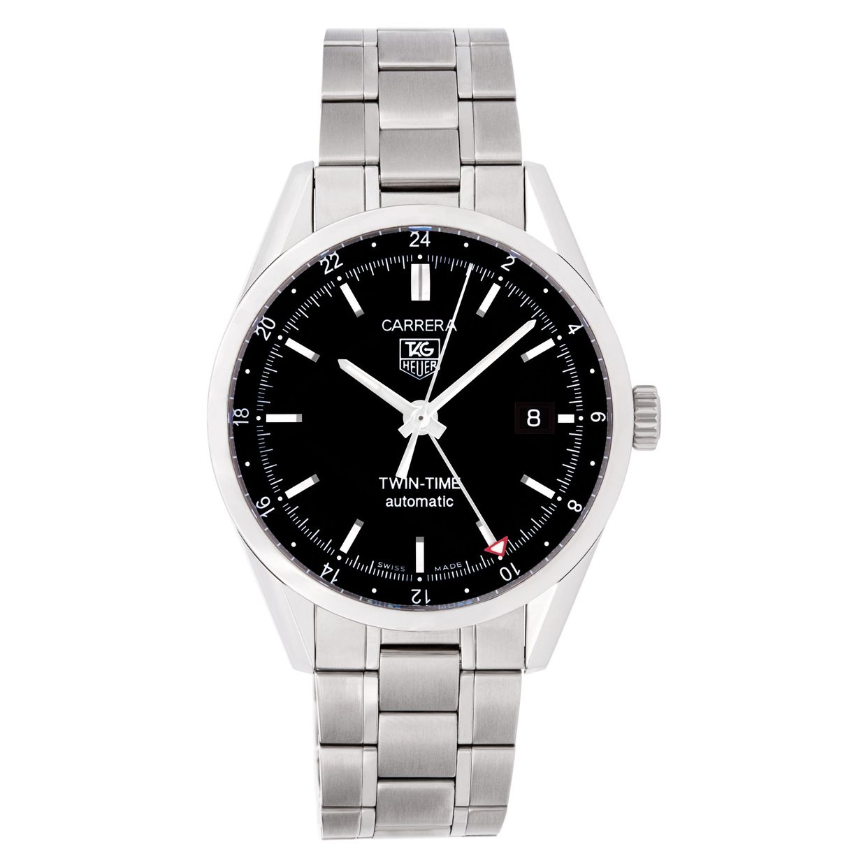 Pre-owned Tag Heuer Carrera WV2115.BA0787 stainless steel