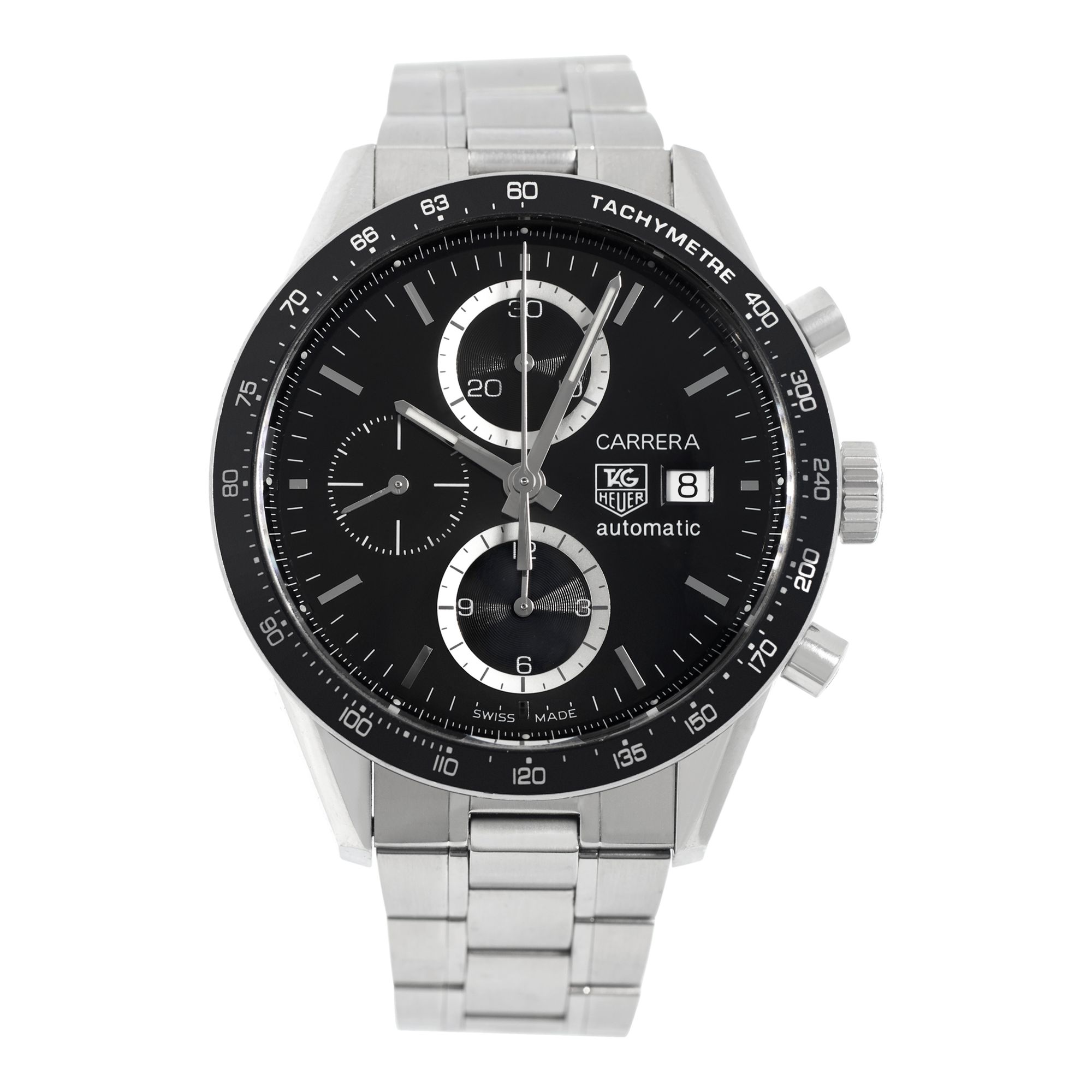 Pre-owned Tag Heuer Carrera cv2010.ba0786 stainless steel 42