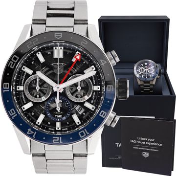 Tag Heuer Carrera Chronograph Twin-time GMT Tag Heuer Chronograph "Carrera Twin-time GMT" 45mm CBG2A1Z Mens Watch Collection