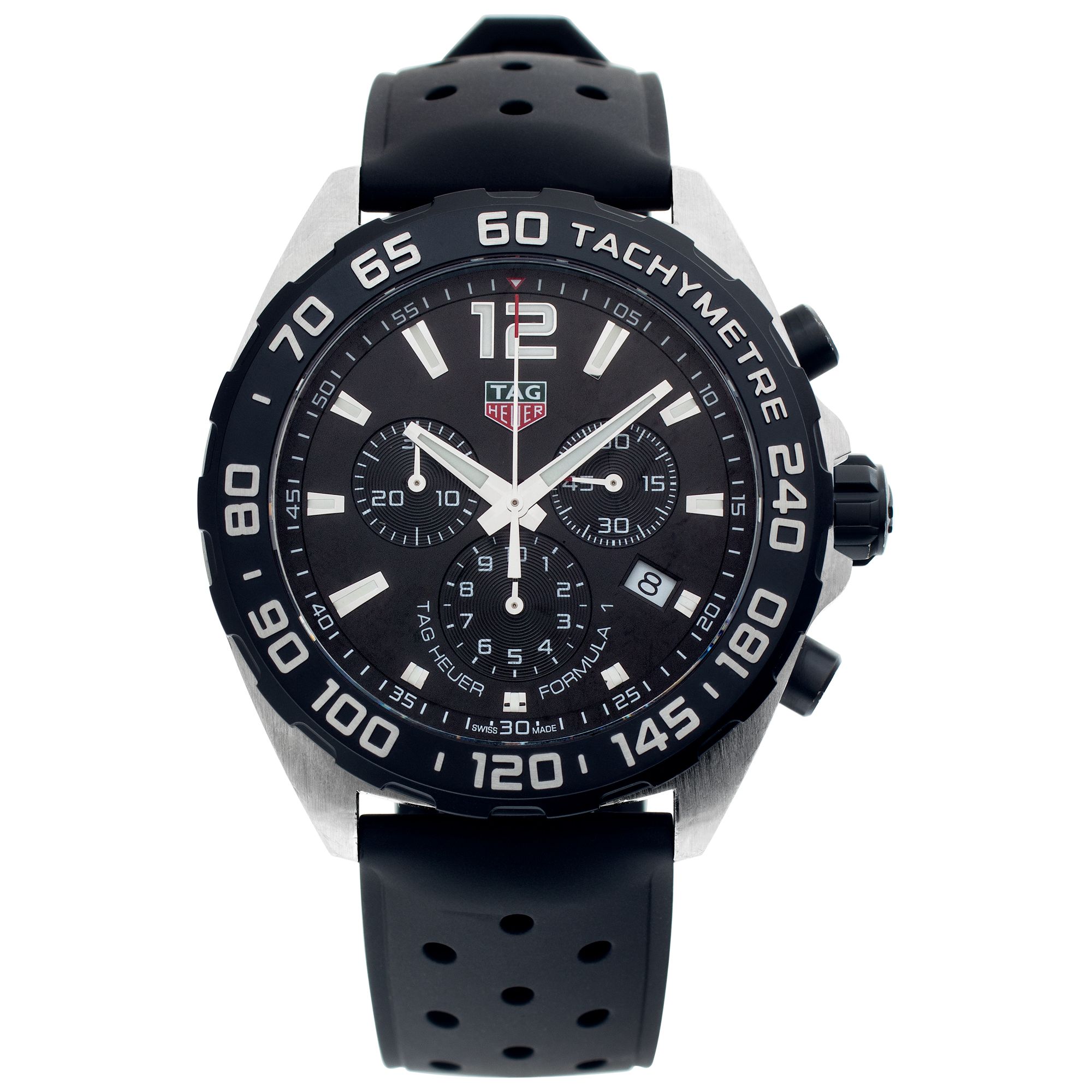 TAG Heuer クロノグラフ ブラック 腕時計 CAZ1010 Preowned Tag Heuer Formula 1 CAZ1010 stainless steel 44mm