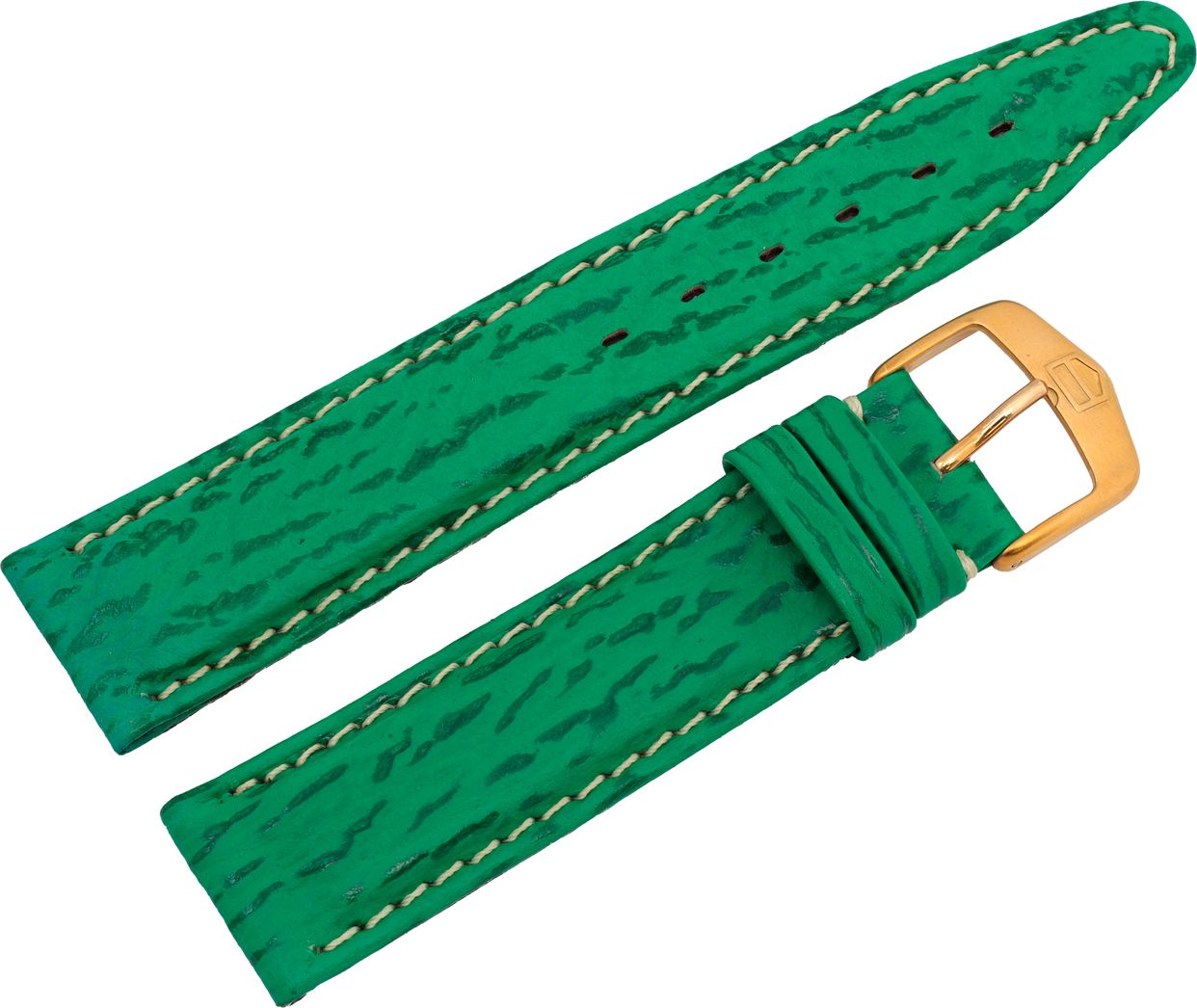 TAG Heuer green leather strap with original buckle N517203