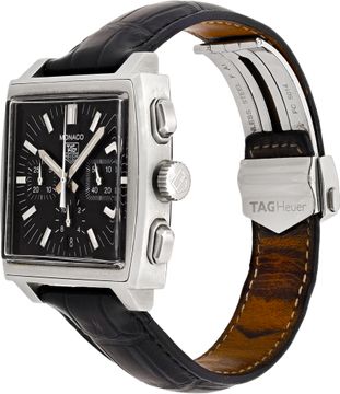 Tag Heuer Monaco CW2111-0 Stainless Steel Black dial 38mm Automatic watch
