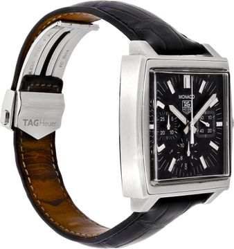 Tag Heuer Monaco CW2111-0 Stainless Steel Black dial 38mm Automatic watch