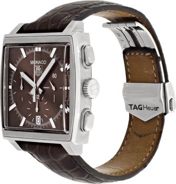Tag Heuer Monaco CW2114 Stainless Steel 38mm auto watch