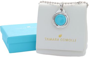 Tamara Comolli turquoise and diamond necklace in 18k white gold