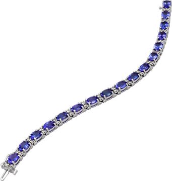 Tanzanite And Diamond Bracelet In 14k White