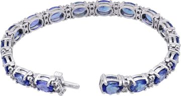Tanzanite And Diamond Bracelet In 14k White