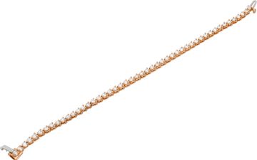 Tennis bracelet in 14k rose gold