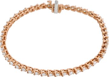 Tennis bracelet in 14k rose gold