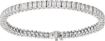 Tennis Bracelet in 18k white gold emerald cut Bracelet Collection