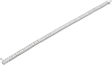 Tennis Bracelet in 18k white gold emerald cut