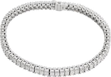 Tennis Bracelet in 18k white gold emerald cut