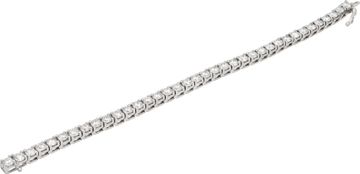 Tennis Diamond line bracelet in platinum