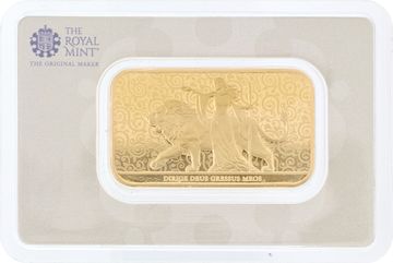 The Royal Mint 1 oz bar of 999.9 fine gold The Royal Mint 1 oz bar of 999.9 fine gold