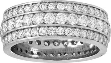 Three-Row Diamond Ring in 14k white gold Three-Row Diamond Ring in 14k white gold Ring Collection