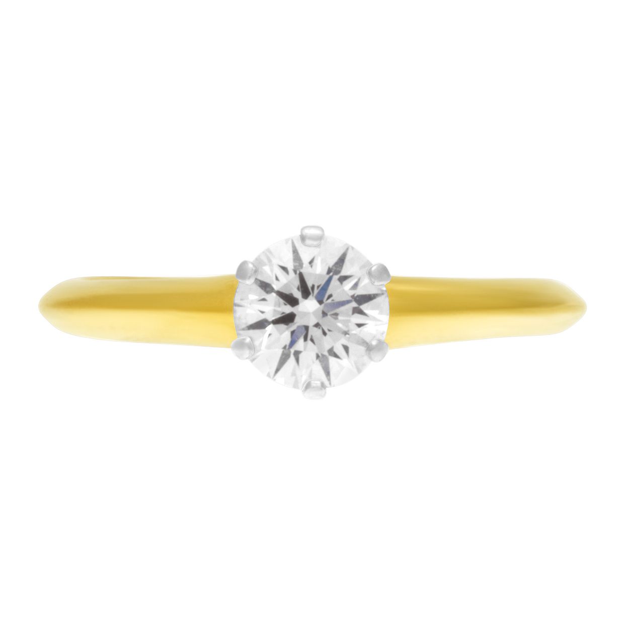 Tiffany & Co. ゴールドリング Tiffany T:T1 Narrow Ring in Yellow Gold with Diamonds