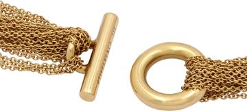 Tiffany & Co. 18k yellow gold multistrand heart toggle necklace