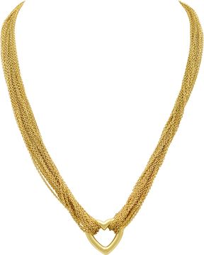 Tiffany & Co. 18k yellow gold multistrand heart toggle necklace