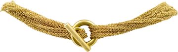 Tiffany & Co. 18k yellow gold multistrand heart toggle necklace