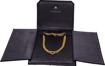 Tiffany & Co. 18k yellow gold multistrand heart toggle necklace