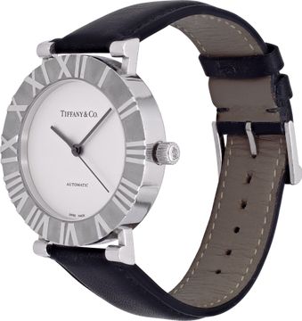Tiffany & Co Atlas Sterling Silver 39mm auto watch