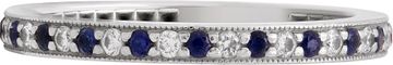 Tiffany & Co. blue sapphire and diamond platinum band