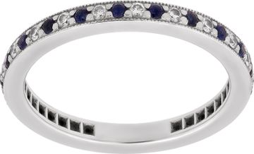 Tiffany & Co. blue sapphire and diamond platinum band Tiffany & Co. blue sapphire and diamond platinum band Ring Collection