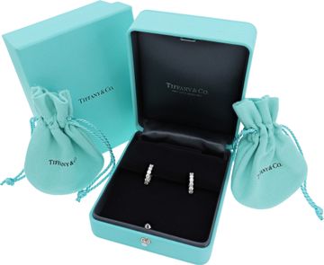 Tiffany & Co. Diamond Hoop Earrings in platinum