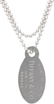 Tiffany & Co. dog tag necklace in sterling silver