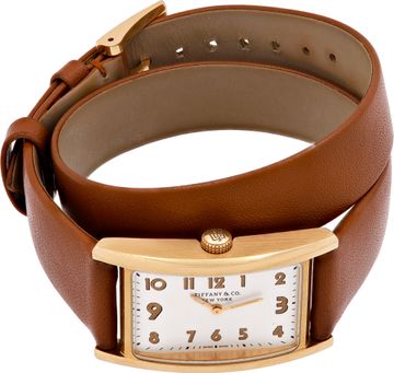 Tiffany & Co, rectangular watch in 18K rose gold
