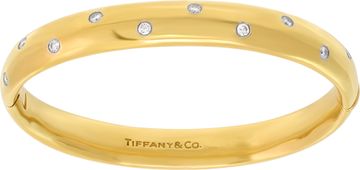 Tiffany & Co. Etoile bangle with 10 diamonds in 18k yellow gold & platinum Tiffany & Co. Etoile bangle with 10 diamonds in 18k yellow gold & platinum