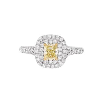 Tiffany & Co. Fancy Yellow diamond engagement ring 0.54 carat