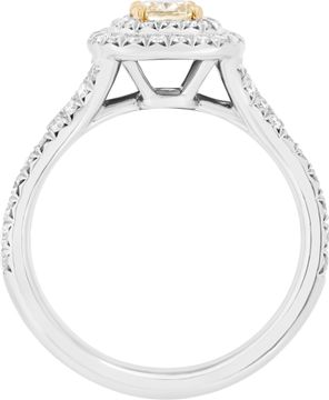 Tiffany & Co. Fancy Yellow diamond engagement ring 0.54 carat cushion cut diamond