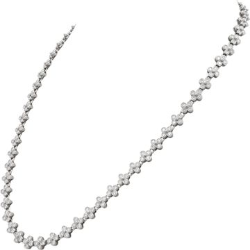 Tiffany and Co. Floral Lace Diamond Necklace in Platinum